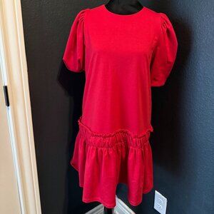 English Factory Puff Sleeve Minidress Size Medium